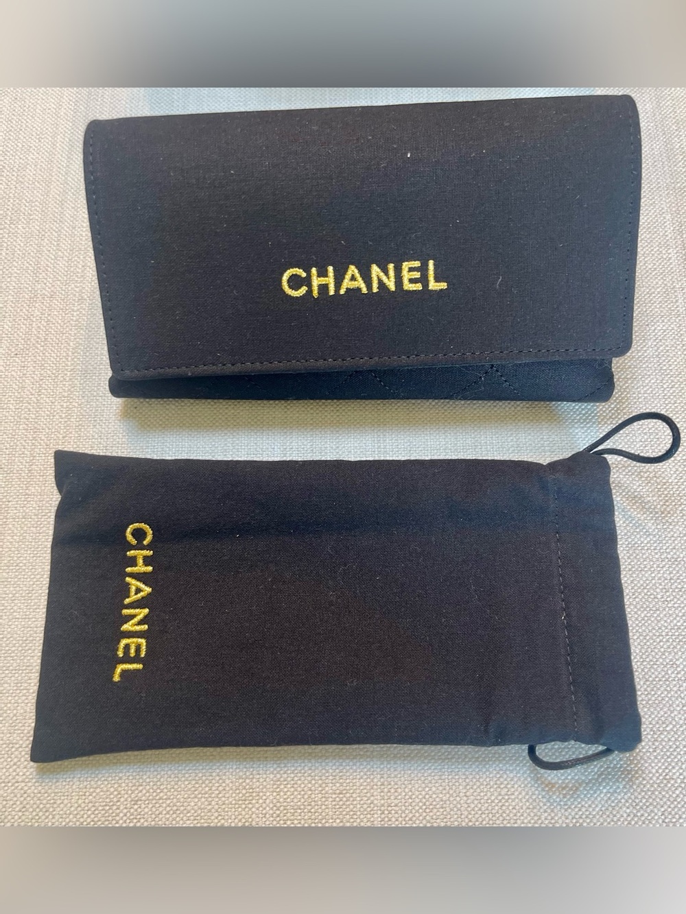NWT CHANEL PETROL BLUE FRAME GOLD JEWEL METAL WEAVE ACCENTS CH553A FULL SET COA - Picture 15 of 17